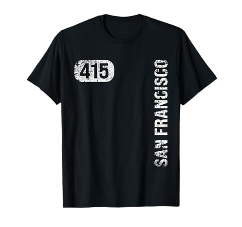 San Francisco California 415 Area Code Vintage Retro T-Shirt