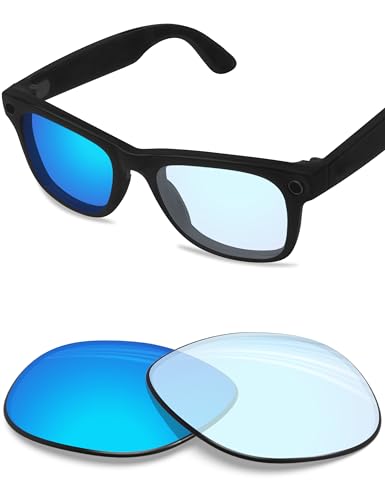 Image of BLAZERBUCK Photochromic Replacement Lenses Compatible with Ray-Ban Meta Wayfarer RW4008 | RW4012 (Gen 2) 53mm Smart Glasses