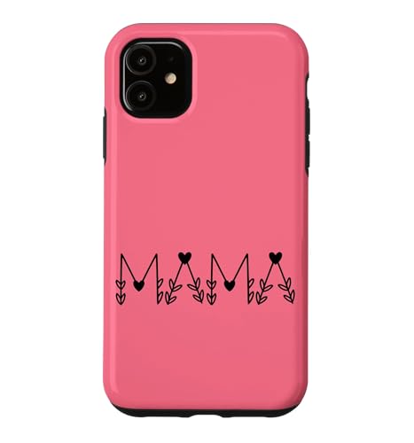 Mama �ԕ� �{�^�j�J�� �{�[�z�[ ���� ���R�̗t - �s���N �X�}�z�P�[�X iPhone 11 �p
