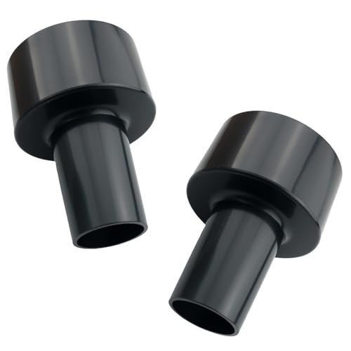 ZZHXSM 2PCS Black Vacuum Cleaner Horn Adapter 2-1/2 inch to 1-1/4 inch Vacuum Cleaner Hose Adapter Reducer Industrial Host Handle