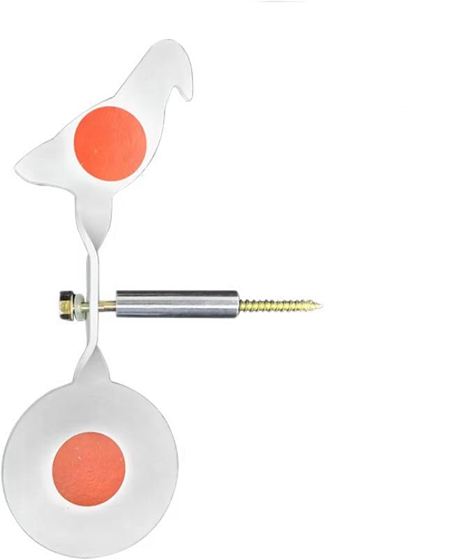 Wingswinmax Bigger Bird Spinner Air Gun Target 19.3cm/7.6" Slingshot Target 360° Rotating Screwed-Type Steel OR Stainless Steel Plinking Target Bird BB Air Gun Target