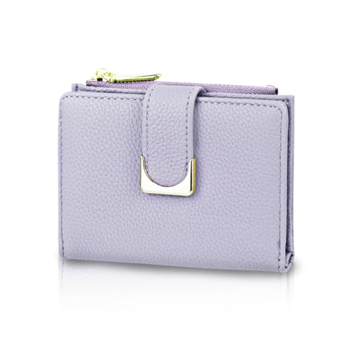 Andiker Soft PU Leather Bifold Womens Wallet with U-shaped Metal Snap