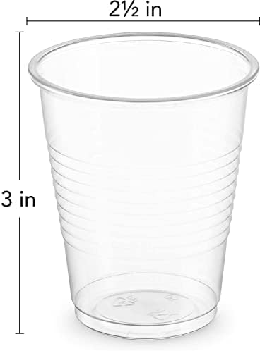 HOT BARGAINS 1000 X Disposable Cups Clear Plastic Cups 5 oz / 150ml for Water Coolers / Vending Disposables Cups Sealed