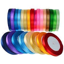 ProKart Craft Satin Ribbon for Decoration, Gift Wrapping, and Other Multi-Purpose Use (Pack of 10, Colour:- Multi- Colour, Size:- 0.25 Inch) 18 metres Approx (Multicolour)