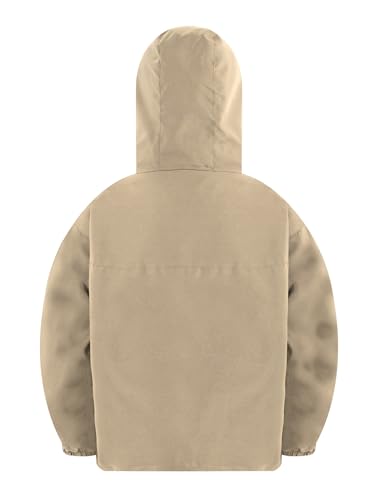 Boys Girls Lightweight Hooded Windproof Jacket Zip Up Waterproof Outwear for Hiking Camping Active Outdoor4