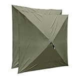 Clam Quick-Set Wind & Sun Panels – 2-Pack Green Accessory for Screen Shelter – Durable Sidewalls for Shade, Wind & Privacy – Easy Setup with Carry Bag – Tent Not Included