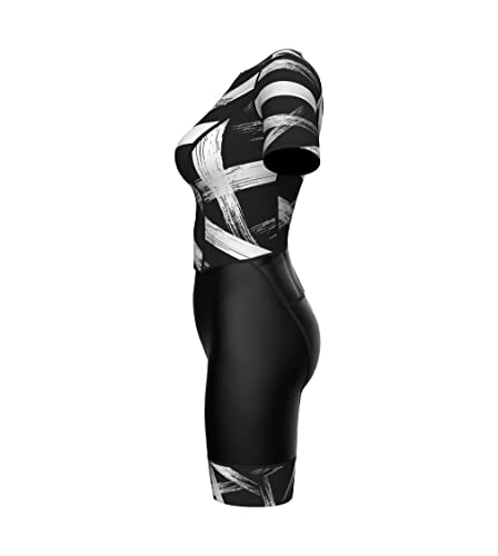 Sparx Aero Triathlon Terno feminino de manga curta Tri Suit feminino para corrida, natação, ciclismo