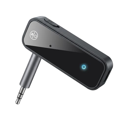 Aux Bluetooth 5.3 Adapter for Car, 2 in 1 Bluetooth Aux Car Adapter Receiver, Auxiliar Audio Blue Tooth para Carro Wireless Dongle with 3.5mm Jack for Stereo Systems and Headphones
