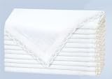 COTTON CRAFT White Lace Trim Cloth Napkins...