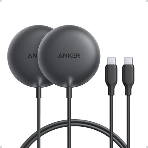 Anker Zolo Magnetic Wireless Charger, 2-Pack Qi2 Certified 15W MagSafe-Compatible Wireless Charging...