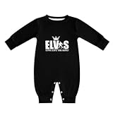 [ロニコン] ロンパース ベビー服 エルヴィス プレスリー ベビーロンパース 赤ちゃん服 パジャマ 新生児服 カバーオール 長袖 子供服 男の子 女の子 18-24M