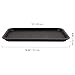 ZOENHOU 10 Pack 16 x 12 Inch Plastic Fast Food Tray, Rectangular Cafeteria Trays Food Serving Tray Bulk, Large Restaurant Lunch Trays for Serving Food Home Restaurant Dinning Room Organization, Black
