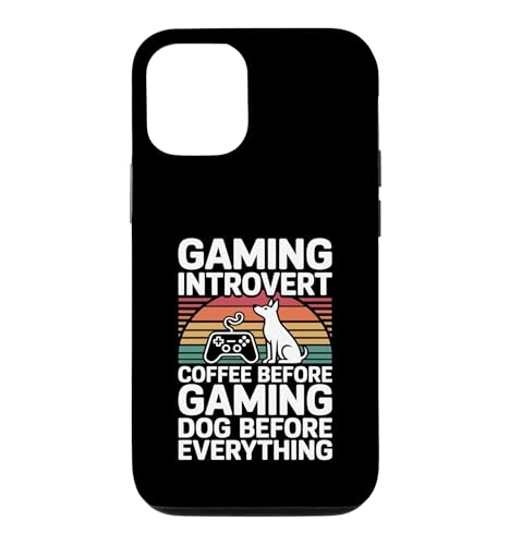 �Q�[�~���O �����I �R�[�q�[ Before Gaming Dog Before Everything �X�}�z�P�[�X iPhone 12/12 Pro �p