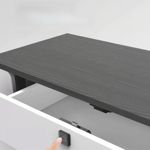 Verrou de tiroir à empreinte digitale et mot de passe compatible avec les tiroirs et tables de chevet à ouverture simple ou double pour une sécurité accrue...