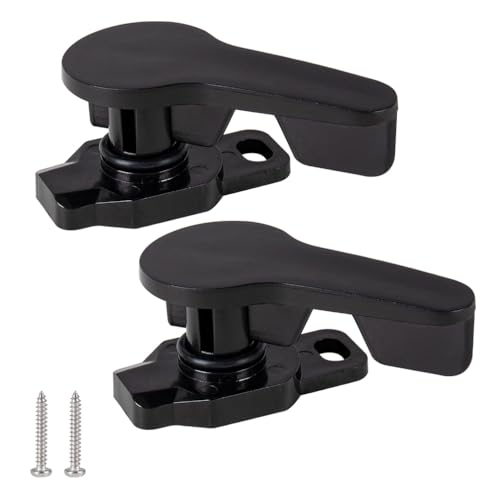 Xztrdi Square Inspection Hatch Handle for Boats - Yacht, Sailboat, Kayak Deck Cover Handle((Black*2)