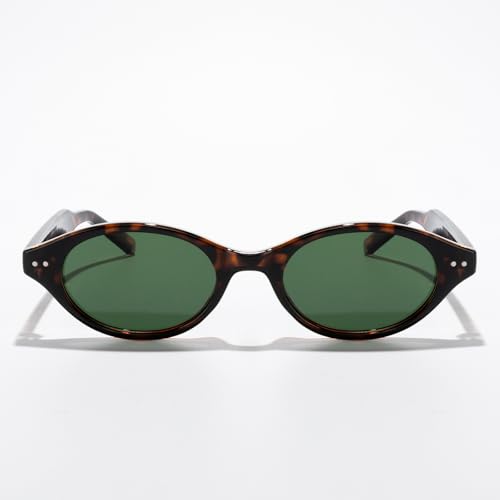 Fashion Oval Sunglasses for Men Women Trendy Unisex Shades for Driving Outdoor Daily Sun UV4002