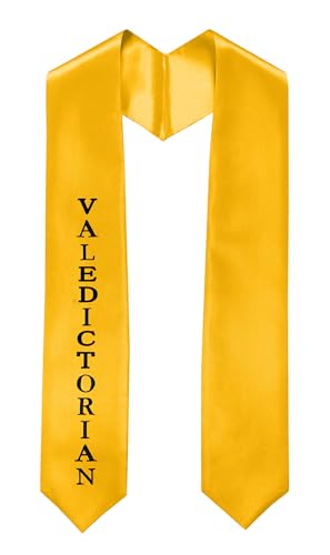 GradPlaza Print Valedictorian Graduation Stole Sash 60'' Long Adults Sash for High School and College