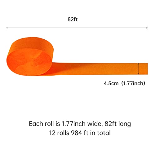 Tuzier Crepe Paper Streamers For Party Birthday Decorations 12 Rolls 984Ft #TOP2