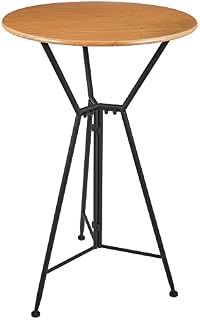 VONLUCE Bar Table for Home Pub Bistro, Cocktail Bar Dining Table for Kitchen Restaurant Patio More, High Table with Round Table Top 1m Counter Height Table Frame, Garden Bar Table, Brown
