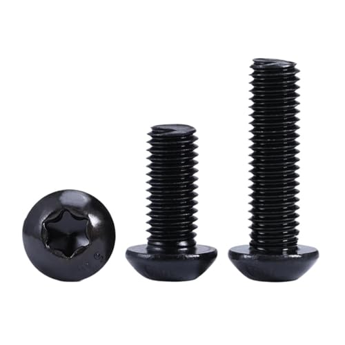 KIZUNA Tools 2~50個 M3 M4 M5 M6 M8 M10 ブラック トルクス ボタンヘッド ネジ グレード10.9 スチール 6ローブ トルクス パン 丸頭ボルト 長さ4mm~30mm(M6x10mm-10pcs)