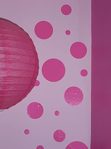 Miniatura 3 de Calcomanías de pared de lunares, calcomanías de decoración de pared, puntos de pared, calcomanías de vinilo para habitación (rosa)