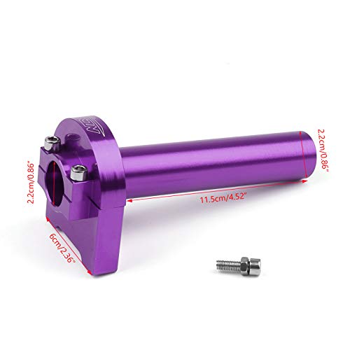 Mad Hornets Cnc Twist Throttle Moped Scooter Street Motorcycle Dirt Monkey Bike Purple #TOP4