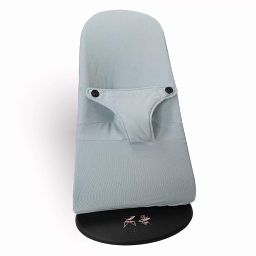 Funda Algodón Hipoalergénica, hipersuave y Transpirable para Hamaca BabyBjörn ® Balance, Soft y Bliss (Basic Rayita Aguamarina)