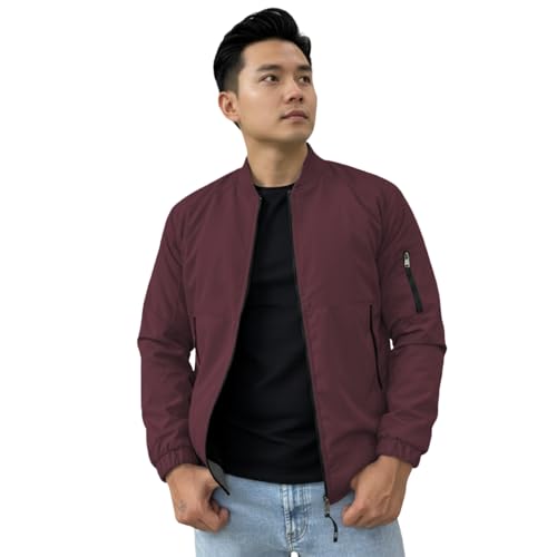 Image of NINQ Winter Jacket - Windproof Poca Cloth with Fur, Zipped mandarin Collar, 2 Front Pockets & Side Arm Pocket, Casual & Sportswear jackets for men