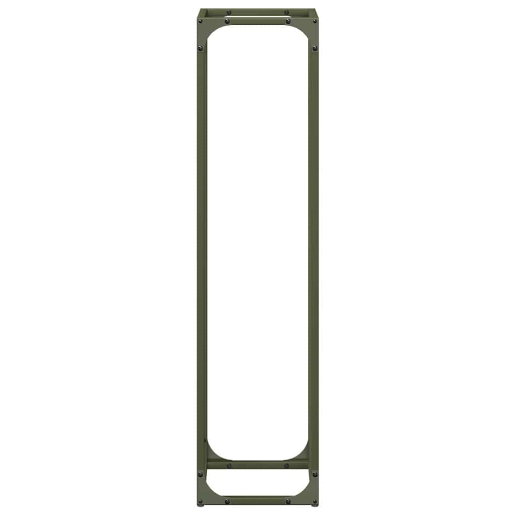 Genérico Leñero Verde Oliva 25x25x100 cm Acero Laminado en frío,Casa y jardín,Accesorios para hornos de leña y chimeneas,Bolsas y Soportes de leña-864270