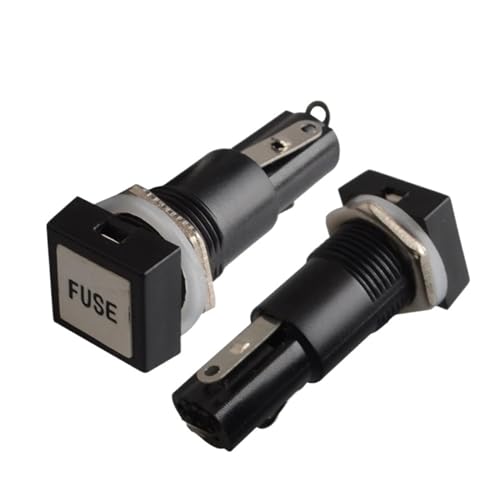 Porte-fusible en verre 6x30mm noir pour installation sur panneau de distribution électrique