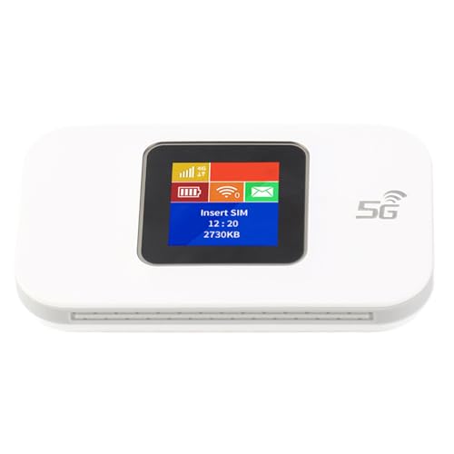 Image of Mobile WiFi Hotspot Router 4G Portable WiFi 1.44in Color Screen Mobile Hotspot Router with Micro SIM Card Slot for Phone Tablet Laptop (White)