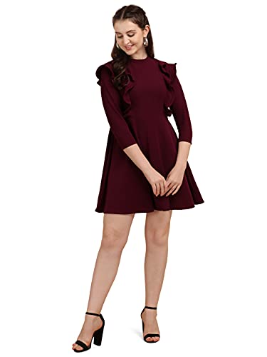 Image of OOMPH! Women's Spandex A-Line Knee-Length Casual Dress