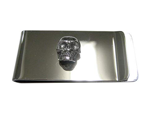 Kiola Designs Silver Toned Textured Skull Money Clip