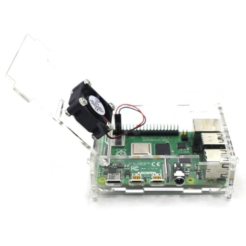 Rpi shop Raspberry pi 4 case Model B Acrylic case with Fan + heatsink Included - Image 4