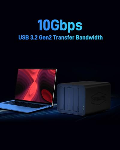 Image of TERRAMASTER D8 Hybrid HDD NVMe Enclosure USB 3.2 Gen 2 10Gbps Type C 8Bay USB Storage (Diskless)