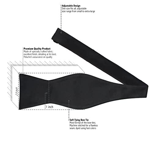 Image of PELUCHE Premium Black Bow tie for Men