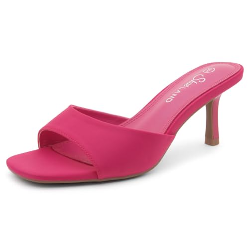 Shoe Land Women's Low Heels Stiletto Heeled Slides,...