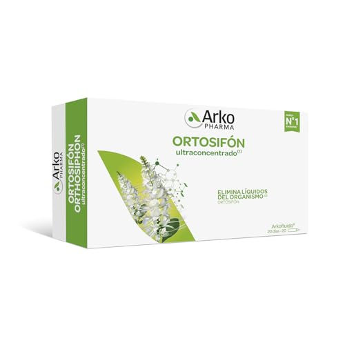 Arkopharma Arkofluido Ortosifón 20 Ampollas, Eliminar Líquidos, Retención De Líquidos, Control De Peso, Perder Peso, Complemento Alimenticio