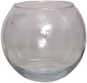 10 x 8" (20cm) Clear Glass Fish Bowl Bubble Ball Table Wedding Display Vase