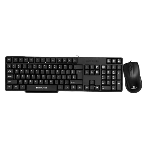 Zebronics Wired Keyboard and Mouse Combo with 104 Keys and a USB Mouse with 1200 DPI - JUDWAA 750