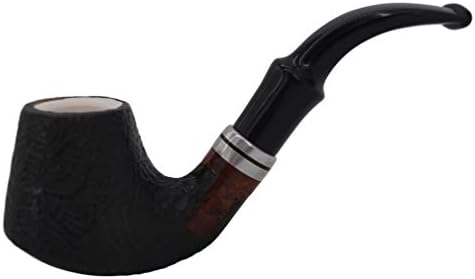 GERMANUS Pipe – Made in Italy – Pipe Bent with Sea Foam Insert and Pipe Bag, 9 mm Filter, No. 14, Sand