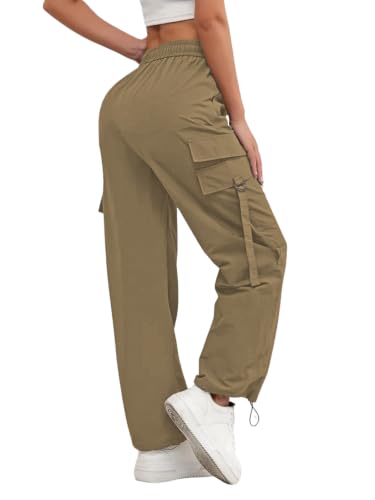 Image of Leriya Fashion Cargo Pants For Woman | Trousers For Womans |High Waist PolyCotton Trouser for Women - Flared Parachute Pants with Side Pockets |Womens Cargo Pant | Track Pant For Womans |Elegant for College & Events (Available in Plus Size)