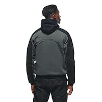Dainese - Daemon X Safety Hoodie Full Zip, Motorrad Fleecejacke, Mesh Gewebe, Schulter Und Ellbogenprotektoren, Herren Motorradjacke, Grün/Schwarz, 62 – Ansicht 2