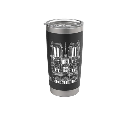 Notre-Dame Ligne Art Passionné Gobelet isotherme en acier inoxydable double paroi