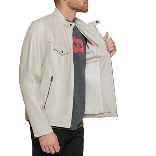 Image of Levi's Men's Faux Leather Racer Jacket Coat