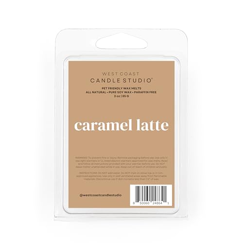 Image of Pet Safe Wax Melts for Dogs | Non Toxic Soy Wax Melts | Natural, Paraffin-Free, Clean Burning | Odor Eliminating Wax Cubes | Caramel Latte