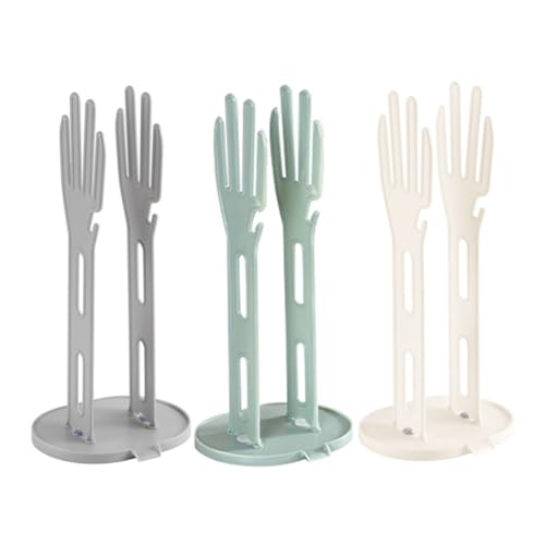 Listado de Soportes para paños de cocina Top 10. 45 FUOYLOO Secador de Guantes de Cocina Bandeja de Goteo Incorporada, Organizador para Colgar Guantes y Paños, Soporte de Plástico Resistente, 3 Piezas, Adecuado para Cocina