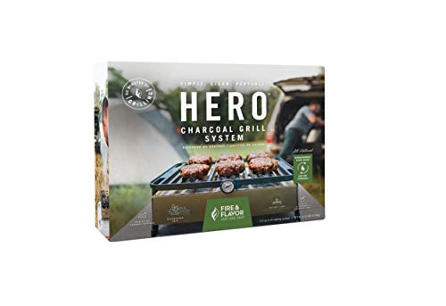 Fire & Flavor Hero Grill System - Ultra-Portable Grill for Camping, Tailgating, and BBQ on the Go - Tabletop Charcoal Grill Set Comes with Spatula, Thermometer, and Cutting Board by Fire & Flavor - Image 4