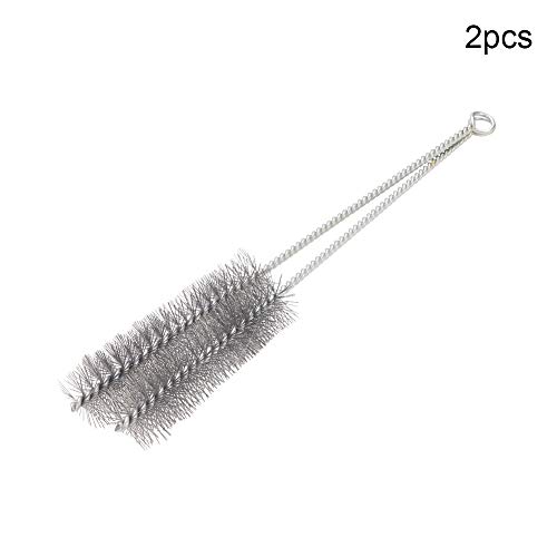 Image of Utoolmart Steel Wire Cleaning Brush, Spiral Power Tube Brush, Steel Wire Tube Brush Cleaning Tool, Tube Bottle Brush, 1.2-inch Diameter 12-inch Length, 2pcs
