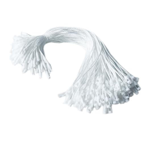1000 PCS 7.87Inch Hang Tag String Snap Lock Pin Loop Tie Fasteners,Polyester String Hanging String Hang Tag String for Retail Store Clothing Accessory Price Pins